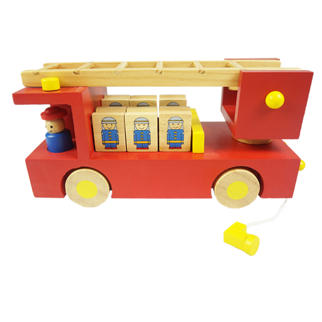 Wooden Fire Truck Modelsimulated Fire Truckbrand Fire Truck Educational Toys for Boys